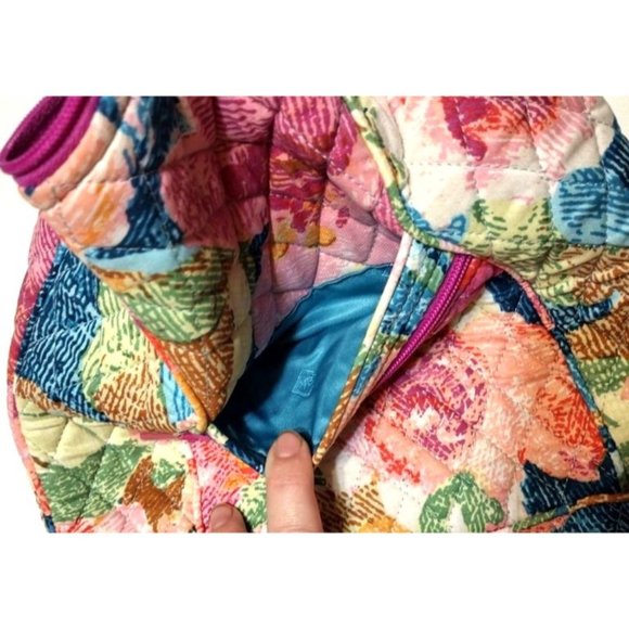 Vera Bradley Pink Iconic Hipster Super Bloom Crossbody Handbag - Picture 3 of 7